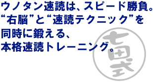 ニンテンドーDSソフト『右脳鍛錬ウノタンDS 七田式 大人の速読